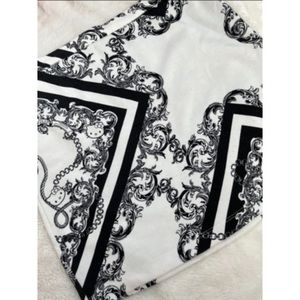 Hello Kitty black & white baroque skirt